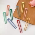 thumbnail image 2 of Opvise French Style Hair Stick U-Shaped Large Hair Clip Thick Long Hair Metal Hairpin Decorative Secure Hold Bun Holder Red, 2 of 8