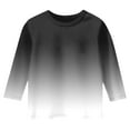 thumbnail image 4 of Ccpelsie Girls Long Sleeve Shirts Kids Curve Hem Side Slit Soft Tunic Tops T-Shirts(Black,6-7 Years), 4 of 5