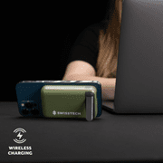 Swiss Tech Portable Power Bank, 10000mAh, Wireless Charging, Magnetic Attachment, Fast Charge Compatible