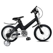 NiceC Kids Bike with Dual Brakes and Training Wheels (14" Black)