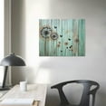 thumbnail image 3 of Nawypu  Turquoise Dandelion Butterflies Canvas Wall Art Prints Gallery Wrapped Ready to Hang Rustic Home Bedroom Office Country Farmhouse Wall Decoration, 3 of 4