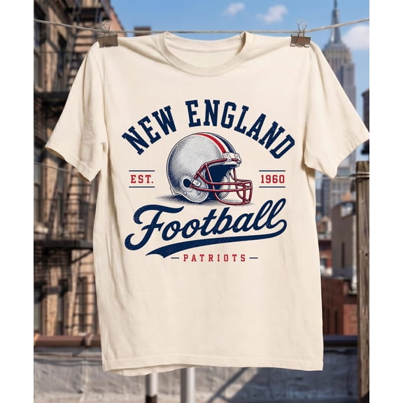 New England Shirt, Vintage Patriots Tee, New England Football T-Shirt