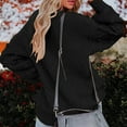 thumbnail image 4 of Gibobby Sueter Navideños Mujer de punto con cuello redondo para mujer, de punto con lunares, manga larga, liso, elegante, Top de punto(Negro,CH), 4 of 5