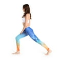 thumbnail image 3 of Hawaii Hangover Women's Tropical Print Performance Yoga Excercise Full Ankle Length Legging in Sunset Palms XS/S, 3 of 4