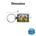 thumbnail image 3 of Border Terrier Dog Photo Metal Rectangle Keychain, 3 of 7