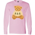 thumbnail image 3 of Inktastic Vintage Teddy Bear in Sweater with Christmas Trees Long Sleeve T-Shirt, 3 of 5