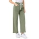 thumbnail image 4 of Jeans de pierna ancha para mujer INSPIRE CHIC con cintura elástica y cordón, pantalones de mezclilla casuales con bolsillos, verde militar L, 4 of 6