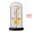thumbnail image 3 of Glass Rose Flower for Valentines, Birthday Gifts for Women Mom Wife Girlfriend Her, Handmade Led Light Up Roses with Butterfly Tabletop Decor for Christmas Anniversary Wedding Gift, 3 of 4