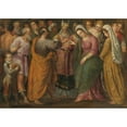 thumbnail image 2 of Giuseppe Porta 24x18 Black Ornate Framed Double Matted Museum Art Print Titled: The Marriage of Joseph and Mary, 2 of 5