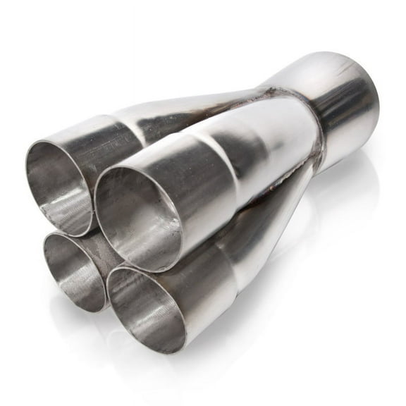 Stainless Works 2-3/8in 4-way merge collectors with 4-1/2in OD outlet