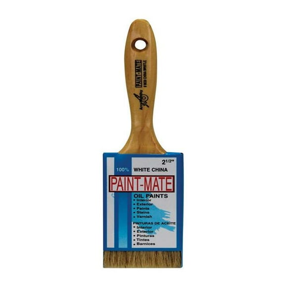 Arroworthy 1808070 Paint-Mate 2.5 in. Chiseled White China Bristle Paint Brush