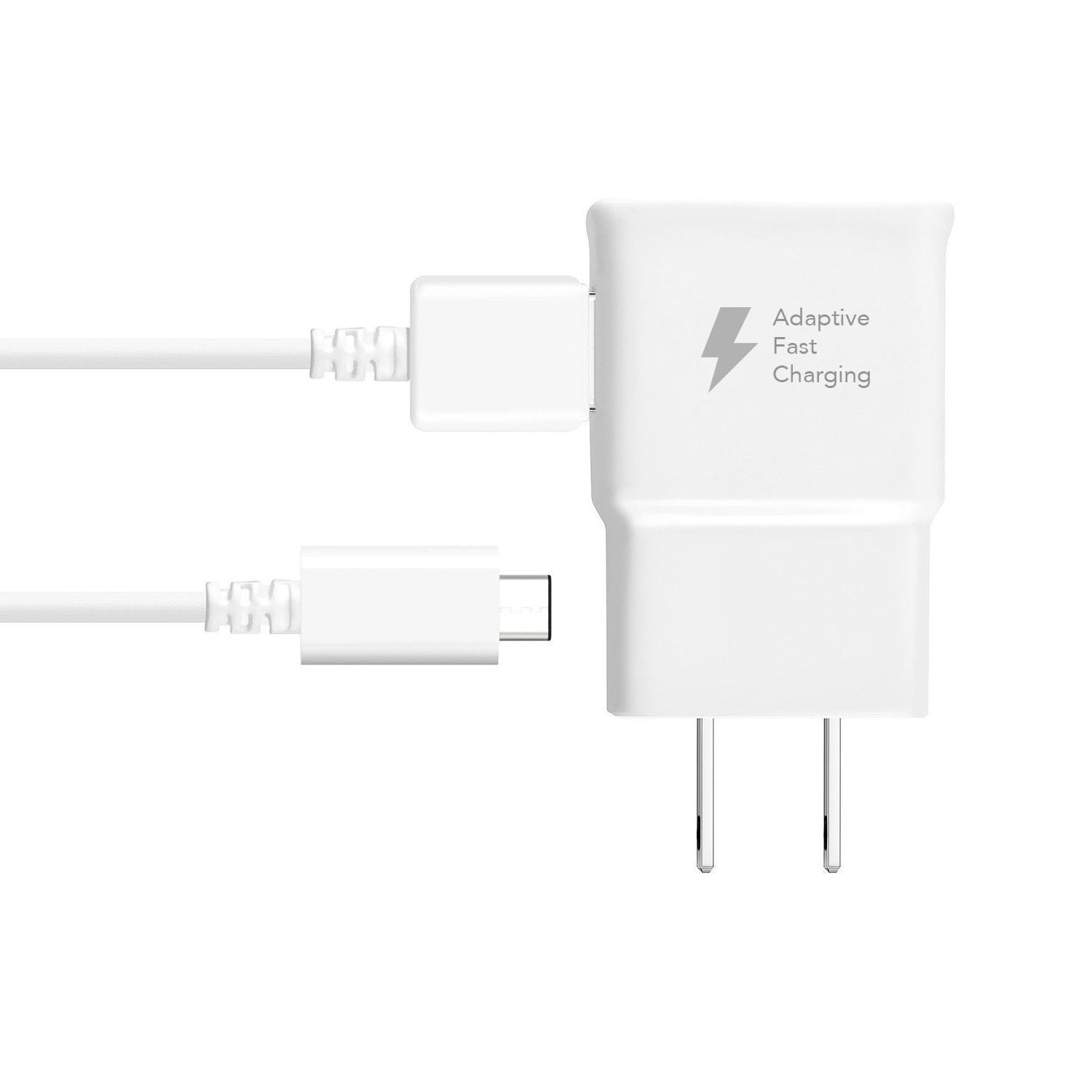 Adaptive Fast Charger Compatible with Motorola Moto Z Play Droid [Wall Charger + Type-C USB Cable] Dual voltages for up to 60% Faster Charging! WHITE - New