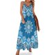 thumbnail image 1 of Vestido bohemio floral estilo bohemio hippie, vestido playero largo con escote en V, vestidos casuales largos con tirantes, ropa de calle de talla grande, 1 of 7