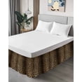 thumbnail image 4 of Leopard Print Wrap Around Bed Skirts for King Bed 16" Drop, Bed Skirt with Adjustable Elastic Belt Dust Ruffle Bed Valance for Bedroom Hotel Luxury Farmhouse Gradient Animals Texture Bed Frame Cover, 4 of 7