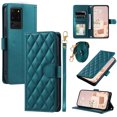 thumbnail image 3 of for Samsung Galaxy S20 Ultra Elegant Phone Case Wallet Pocket with Card Holder for Women,Crossbody Strap Case for Samsung Galaxy S20 Ultra with Strap Lanyard,Magnetic Flip Leather Case,Green, 3 of 10