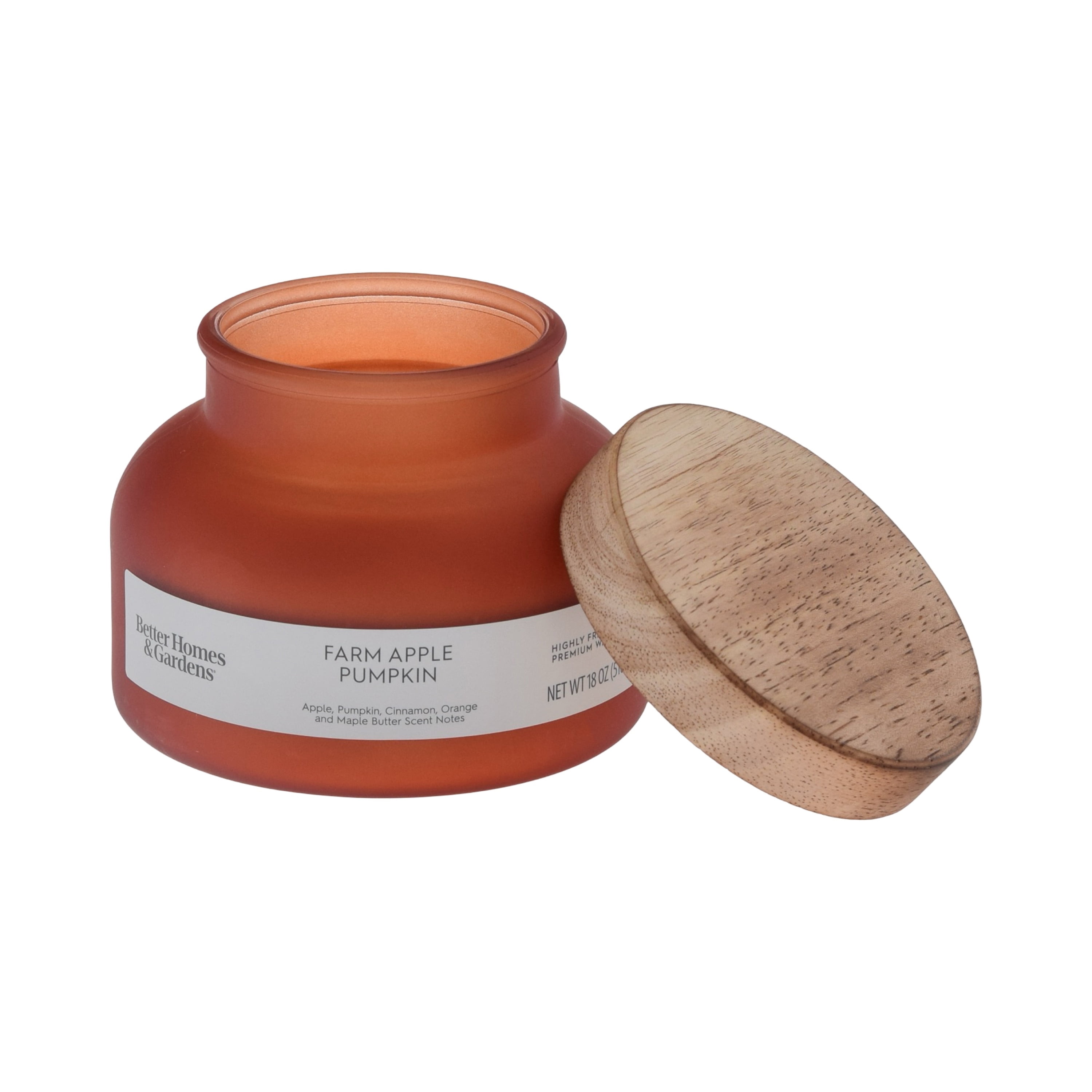 (4 pack) Better Homes & Gardens Farm Apple Pumpkin 18oz Scented 2-wick Candle
