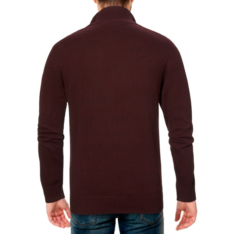 U.S. Polo Assn. mens Cable Knit 1/4 Zip Sweater (Merlot U.S. Polo Assn. mens Cable Knit 1/4 Zip Sweater (Merlot