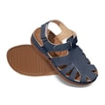thumbnail image 5 of HNMKIU Platform Sandals Women's Closed Toe Orthopedic Style with Arch Support Flip Flops for Women Comfortable Walking Cushion Footbed Summer Shoes Blue,8.8, 5 of 5