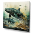 thumbnail image 2 of Designart "Grey Blue Marine Animals Whales" Animals Canvas Wall Art, 2 of 5