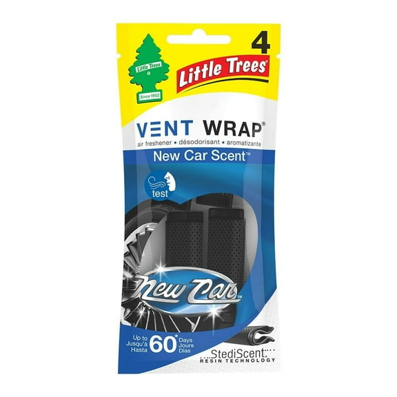 Aromatizante Para Auto Little Trees Vent wrap New Car pack de 4 piezas