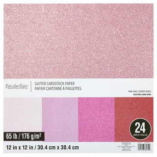 Michaels Bulk 6 Packs: 24 Ct. (144 Total) Glitter 12 inch x 12 inch Cardstock Paper by Recollections, Size: 12 x 12, Black