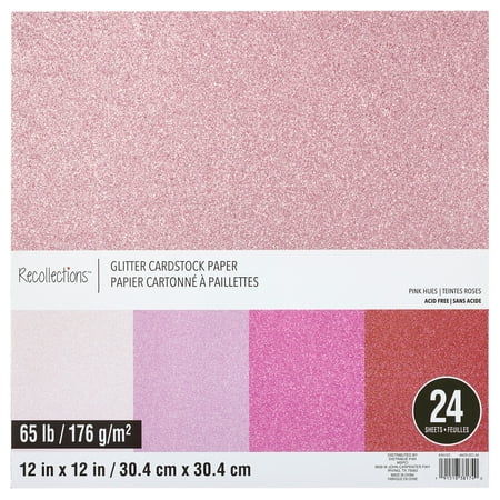 UPC: 0191518381740 | Glitter Pinks Cardstock Paper Pad by Recollections™ 12 x 12