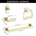 thumbnail image 6 of 5 Pieces Bathroom Hardware Accessories Set Towel Bar Set Wall Mounted,Stainless Steel, 6 of 7