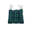 thumbnail image 1 of Inteprter Silla de forma cuadrada Almohadillas de poliéster Rejilla Cojín y cálido con lazos Respaldo antideslizante Almohada Mat Home Decoración del hogar Rejillas verde oscuro 43*42*12cm, 1 of 6