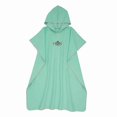 thumbnail image 1 of Hooded Poncho Unisex Beach Changing Robegreen, 1 of 2