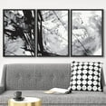 thumbnail image 2 of wall26 Framed Canvas Print Wall Art Set Black &amp; Gray Watercolor Paint Splatter Abstract Shapes Illustrations Modern Art Bohemian Dramatic Ultra for Living Room, Bedroom, Office - 16"x24&quot, 2 of 5