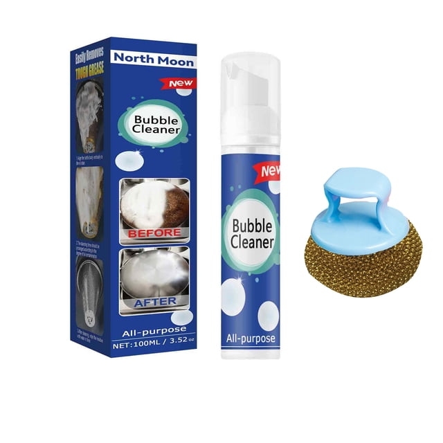 Limpiador y desengrasante en aerosol para cocina, espuma limpiadora antibacteriana multiusos para cocinas, encimeras, hornos y electrodomésticos, aroma cítrico.