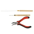 Hair Extension Tool Kit Plier Crochet Hook Pulling Needle Silicone Link