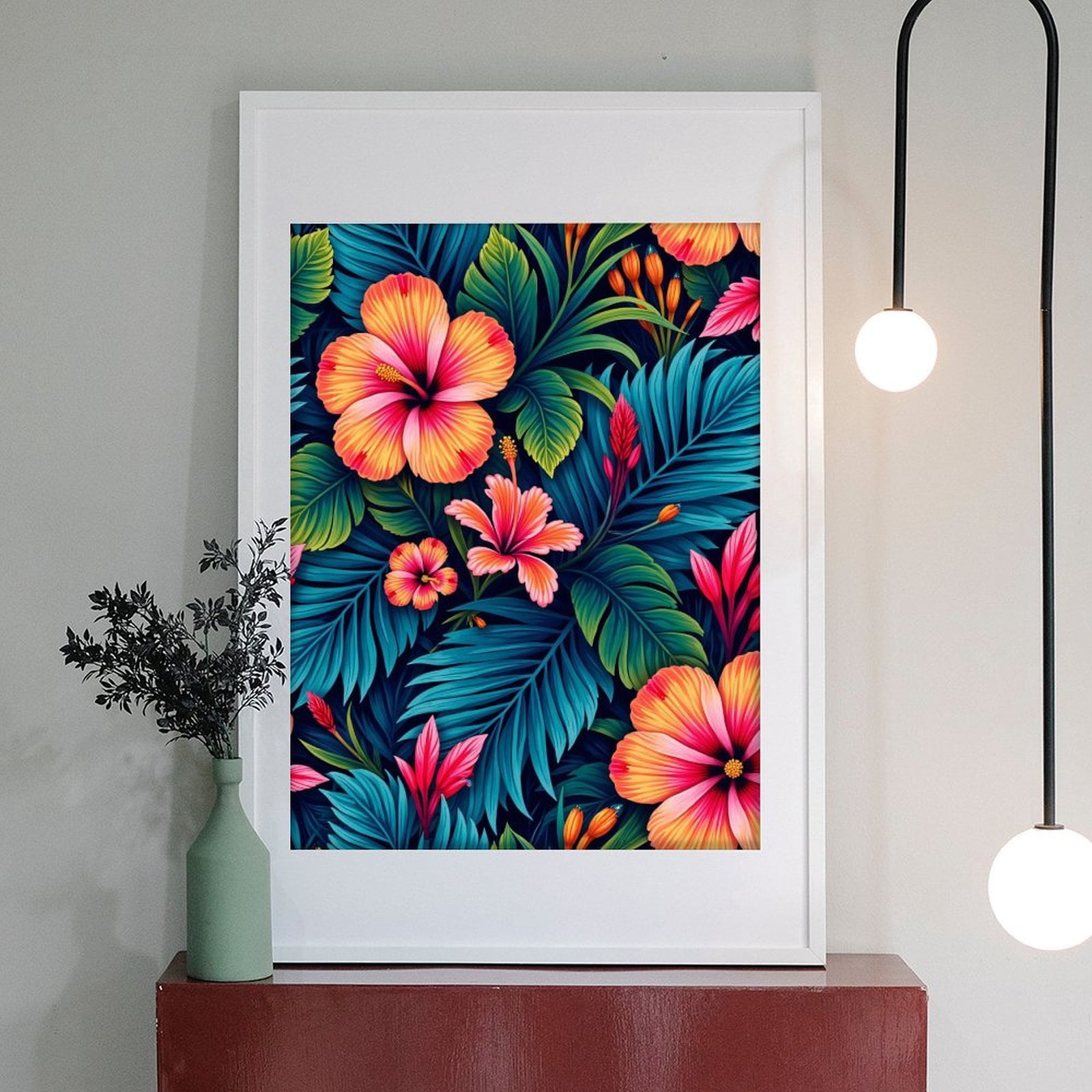 Diamond Art Kits for Adults - 5d Tropical Floral Pattern Lush Exotic Diamond Painting for Adults, Diamond Art for Adults Beginners, Frameless Diamond Painting Kits for Adults for Home Wall Decor