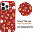 thumbnail image 2 of 2 Packs Christmas Print Phone Case for iPhone 15 6.1", with Aesthetics Pattern Design Soft TPU Silicone Xmas Cases, Shockproof Bumper Protector Camera Girls Women Cover, Deer, 2 of 6
