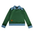 thumbnail image 6 of Bovxnpu Boys Long Sleeve Denim Shirts Undershirts Long Sleeve Collared Denim Panel Pullover Solid Casual Kids Tees, 6 of 9