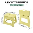 thumbnail image 2 of Uxcell Taburete de paso plegable de 9" para adultos, capacidad de 132lbs, taburete antideslizante con mango, amarillo, pequeño, 2 of 7