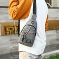 thumbnail image 6 of Xfvqtps Mens Chest Bag Adjustable Shoulder Strap Large Capacity Multi Compartment Multi-Purpose Fashion Lightweight Portable Commuting Oxford Cloth Crossbody Bag Gray, 6 of 8