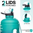thumbnail image 6 of GEDUX 64oz Half Gallon Motivational Water Bottle with 2 Lids (Chug and Straw), BPA Free Sports Drink Water Jug with Time Marker for Camping Sports Workouts and Outdoor Activity, 6 of 7