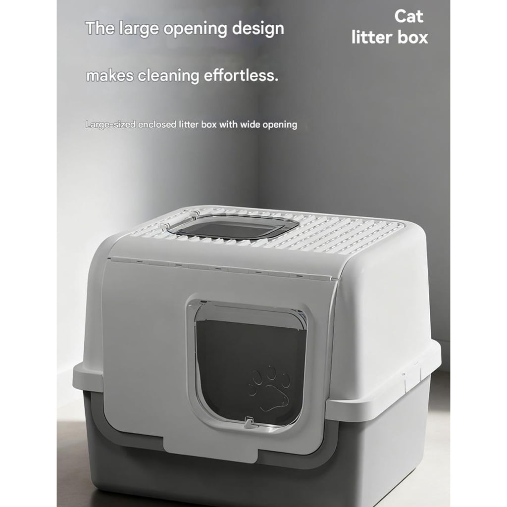 Miiottaa Multi Purpose, Efficient and Comfortable Cats Box, Cats Litter Box With Floating Fleece Removal, Proof Fully Enclosed Oversized Cats Toilet