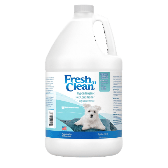PetAg Fresh 'n Clean Hypoallergenic Pet Conditioner 15:1 Concentrate - 128 Fl Oz (1 Gallon)