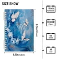 thumbnail image 3 of Wirebound Notebook Hardcover Spiral Notebooks Butterflies and Circular Motif, 60 Pages, 80 GSM, 5.7 x 8.3in, 3 of 7