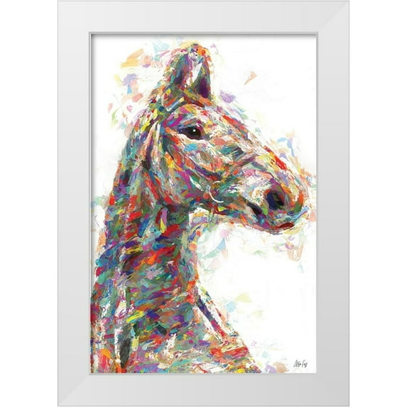 Fay, Mela 17x24 White Modern Wood Framed Museum Art Print Titled - Horse in Color