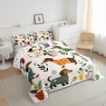 thumbnail image 6 of jejeloiu Lovely Dachshund Bedding Comforter Set,Rustic Flower Floral Twin Comforter Sets,Retro Farmhouse Cabin Bedding Set For Kids,Breathable Home Decor Reversible,2-Piece, 6 of 8