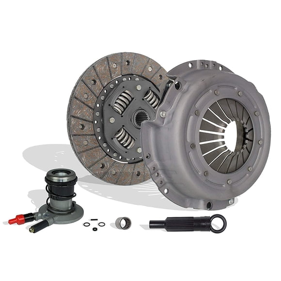 Clutch Kit And Slave Compatible With Ranger Bronco II Aerostar Custom S Sport STX XLT XL 1988-1992 2.9L 3.0L V6 GAS OHV 2.0L 2.3L L4 GAS SOHC Naturally Aspirated (07-054S)
