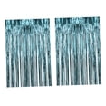 thumbnail image 3 of HOMYL 2Pcs Foil Fringe Curtains Decoration for Celebration Party Stage Performance Light Blue, 3 of 8