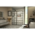 thumbnail image 2 of DreamLine Unidoor Toulon 34 in. D x 58 in. W x 72 in. H Frameless Hinged Shower Enclosure in Satin Black, 2 of 7