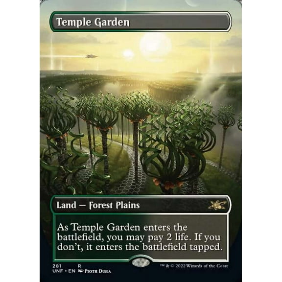 MtG Unfinity Rare Temple Garden (Alternate Art Borderless) #281