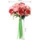 thumbnail image 2 of Bienvenido 1 ramo de rosas artificiales, arreglo de 12 cabezas, ramo de seda para fiestas en la oficina en casa, decoración nupcial y de bodas, 2 of 6