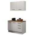 thumbnail image 1 of Madesa 2-Piece Garage and Utility Room Storage Cabinet Set with 47 Inch Base Cabinet and 47 Inch Wall Cabinet Modular Storage Organization Unit - White, 1 of 6