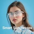 thumbnail image 2 of Smart Photochromic Sunglasses, Blue Light Glasses for Men,Bluetooth 5.4, Open Ear Sound Mic & Speakers （Blue Frame), 2 of 7
